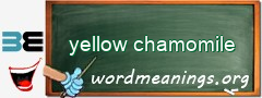 WordMeaning blackboard for yellow chamomile